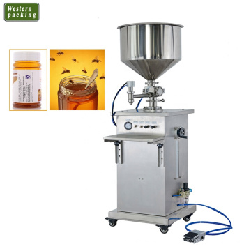 máquina de llenado de botellas de miel, máquina de llenado de botellas de miel de comida, máquina de llenado de miel